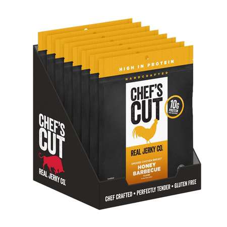 CHEFS CUT REAL JERKY CO Smoked Chicken Breast Honey Barbeque 2.5 oz., PK8 5034